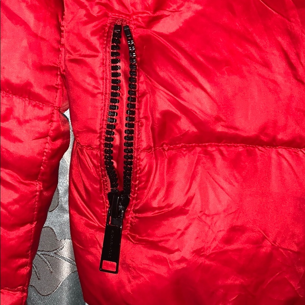 Red Michael Kors Women’s Puffer Coat Size Small - Picture 4 of 6